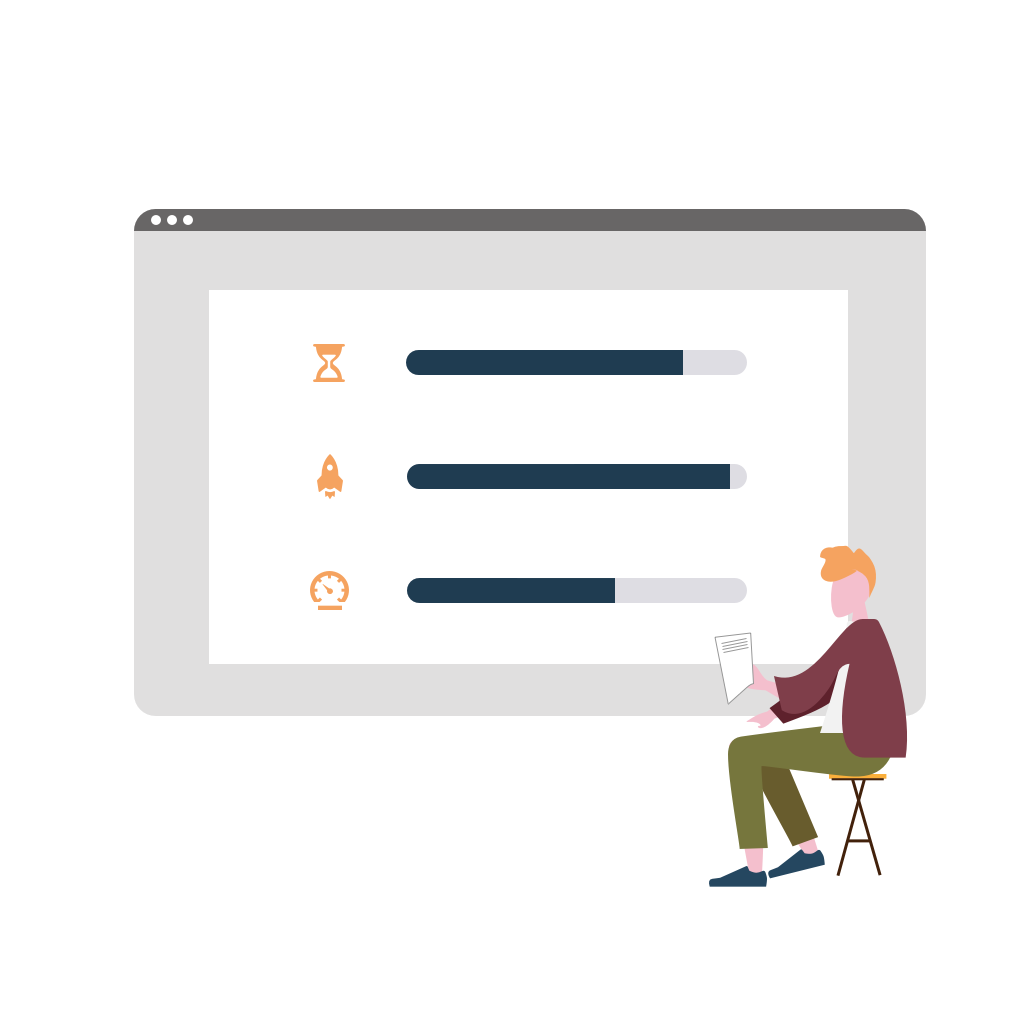 man reviewing a page