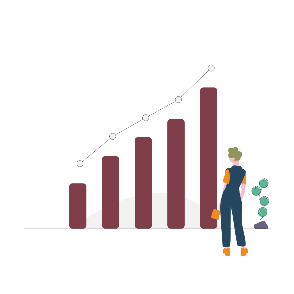 girl standing and reviewing