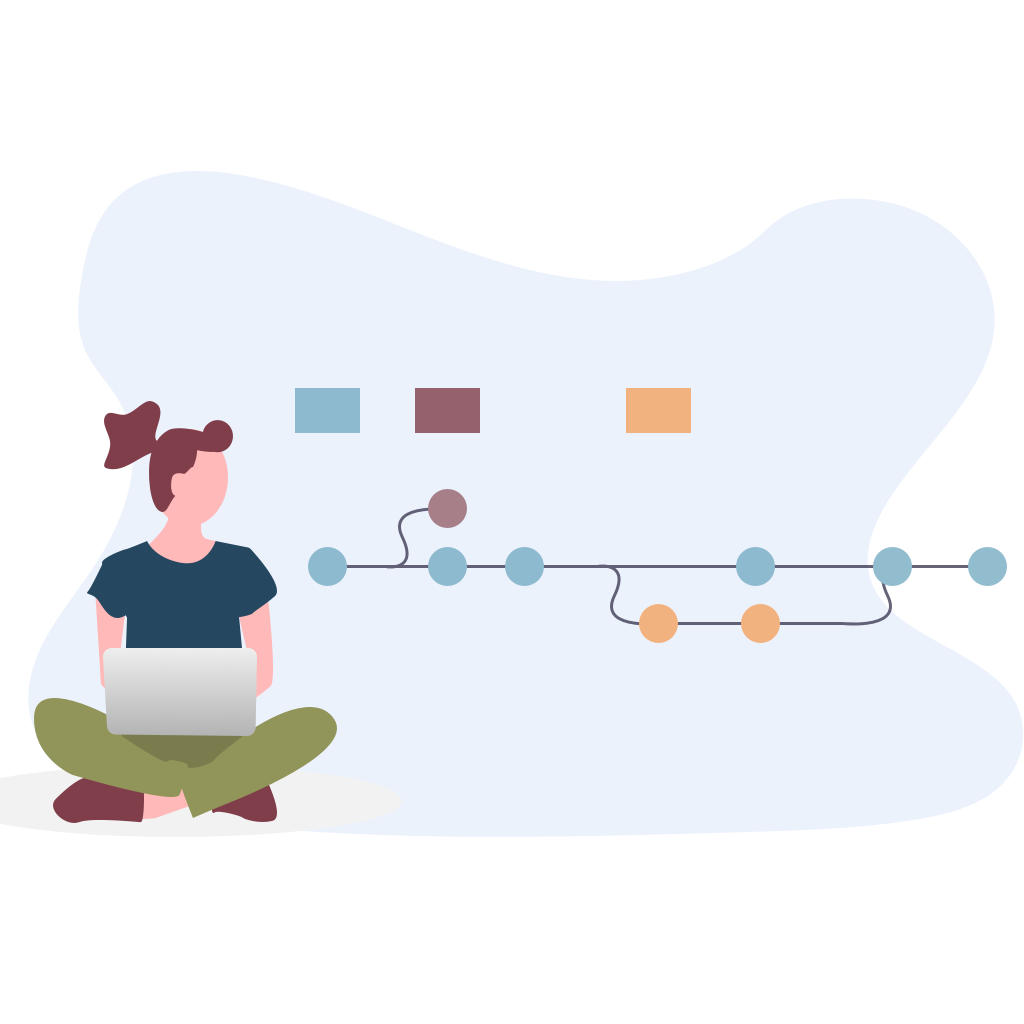 girl sitting with laptop and analyzing