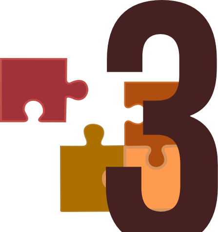 Number 3 with puzzle