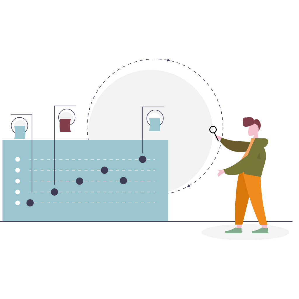 man magnifying glass