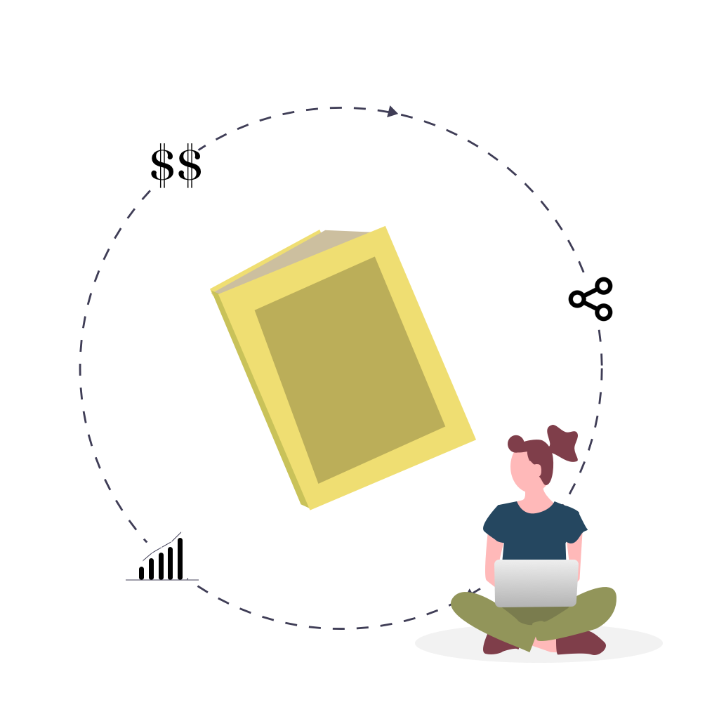 girl with laptop for pre-pub review