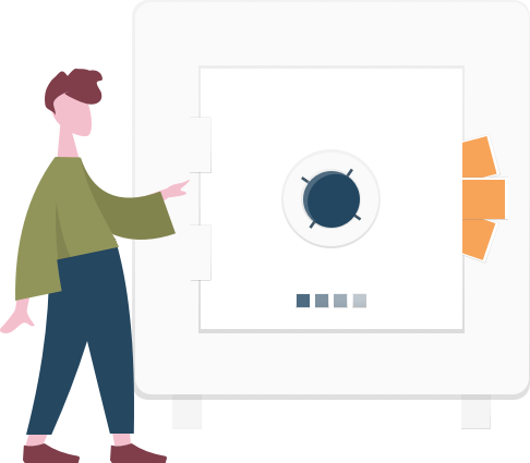 man standing and analyzing